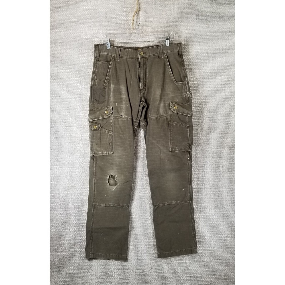 Carhartt Double Knee‎ Relaxed Fit Cargo Pants B342-DFE Distressed 33x34 (33X32)